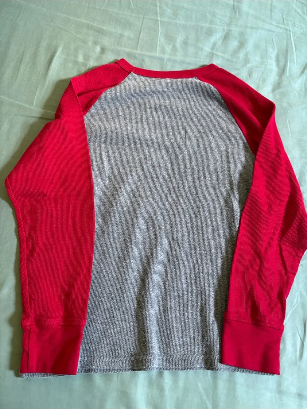 The Children's Place Gray & Red Raglan Knit Sweater
